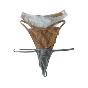 Skims Bundle LOT of 3 Thongs Panties‎ Assorted Colors & Type All Size 2X New